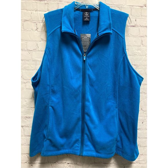 Lands' End Jackets & Coats Lands End Sweater Fleece Vest 2x Womens